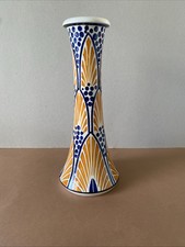 Superbe Vase En  Faïence Art Deco Année 30 HBCM France Creil Montereau