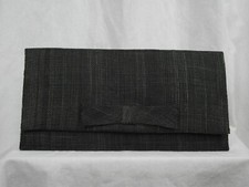 Pochette en sisal noir à