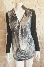 Tee-shirt bi-matière noire