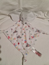 Doudou Plat Dumbo Eléphant Gris Blanc Rouge Ballon Etoiles Cirque Primark Disney