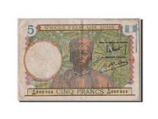 Billet, Afrique-Équatoriale française, 5 Francs, TTB