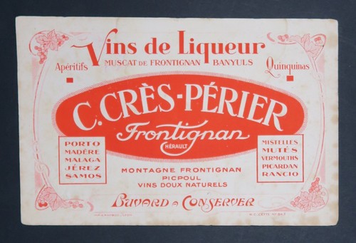 Buvard cres perrier frontignan - buvard,