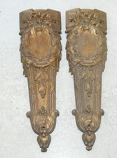 PAIRE D'ORNEMENTS EN BRONZE POUR MEUBLE ANCIEN §§ 18 CM