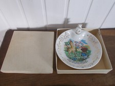 Assiette bouillie bébé Limoges FRANCE girafe et le printemps bouchon boite