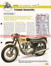 TRIUMPH Bonneville 1959 Classic Joe Bar Team Fiche Moto #007750