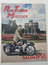 RTM REVUE TECHNIQUE MOTOCYCLISTE SALON 1953