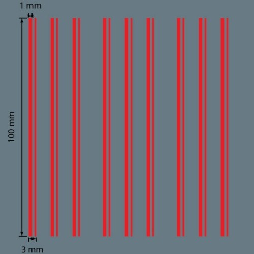Planche bandes 10cm - 10cm,