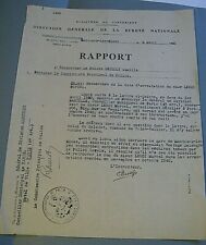  RAPPORT Sur RESISTANT ARRESTATION EN 1942 GENERAL MANCELLE1950 RESISTANCE PARIS