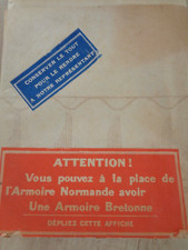 ARMOIRE BRETONNE - AFFICHE - PLAN - CALQUE GRANDEUR REEL EBINISTERIE 2,10x0,90 M