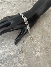 chaîne XIXe siècle argent massif  Maille Olive Bracelet-collier unisexe Antique