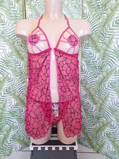TENUE SEXY DOS NU AVEC STRING TAILLE UNIQUE COULEUR ROSE