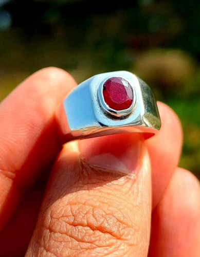Bague rubis rouge - , naturel