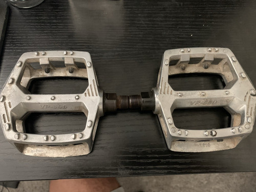 Bmx silver pedals vp 550 - silver, 9/16'