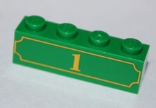 Lego Toy Story Green Brick "1 pattern ref 3010pb119/set 7597 Western Train Chase