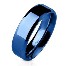 Bague anneau bleu bijou en