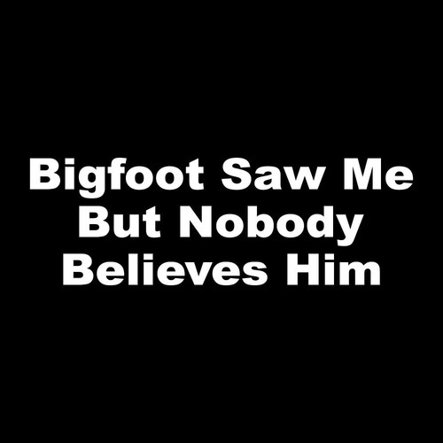 Bigfoot saw but nobody - bigfoot, me
