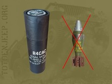 1 TUBE VIDE OBUS MORTIER M60 FRAG  + ETIQUETTE  jeep willys us WW2