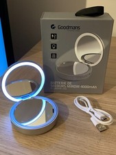 Batterie de secours miroir avec lumière Led Goodmans parfait état