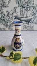 ANCIEN PETIT VASE MINIATURE FAIENCE ROUEN signe fromentine