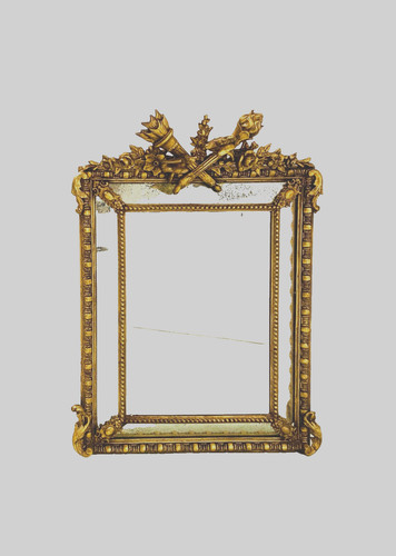 Miroir doré pare clause en - doré, à