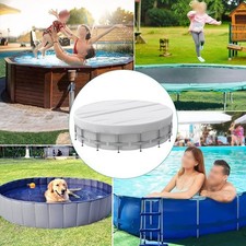 Housse de piscine ronde pour chauffage solaire en tissu argenté durable convien