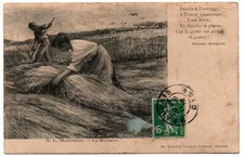 CPA Peinture - La Moisson de A. L. Manceaux (peu courante)