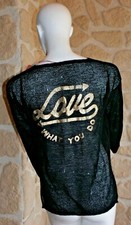 Haut noir et or neuf taille