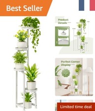 Support de Plantes Élévé en Métal Blanc – Pieds Réglables et Esthétique Moderne