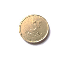 SUPERBE 5 FRANCS BELGIQUE 1987  !!