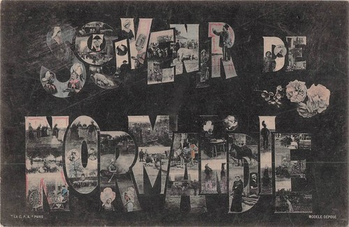 Cpa souvenir normandie - de,