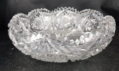 Cristal taillé saladier - cristal, taillé,