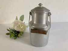 5⚜️ Ancien Pot à Lait Bidon en Aluminium Vintage Authentique Hauteur 20 Cm