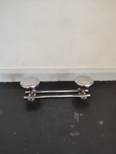 Porte-manteau 2 patères en métal chromé vintage