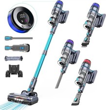 Aspirateur balai sans fil 600W 56kPa LED HEPA 65min puissant 7 filtres 1,5L