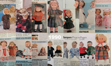 PATRONS POUPEES MODES & TRAVAUX  M.FRANCOISE J.MICHEL & MICHEL ANNEE 1990