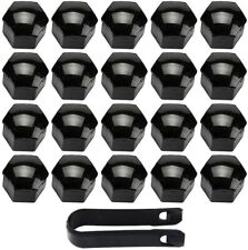 20 CACHE ECROU CAPUCHON 17 MM NOIR POUR PEUGEOT CITROEN RENAULT AUDI FIAT BMW