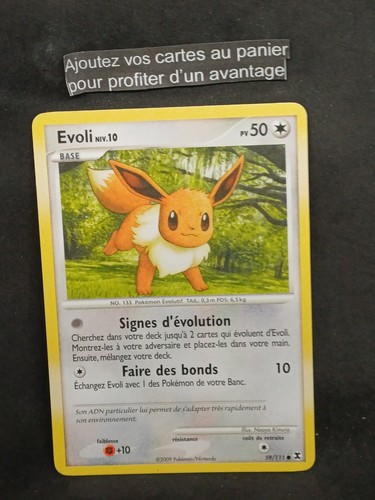 Carte pokemon française evoli - française,