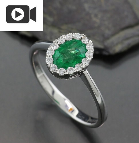 Bague émeraude brillant - brillant, or
