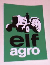 Ancien AUTOCOLLANT : ELF agro avec visuel tracteur 
