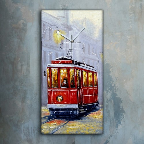 Horloge murale sur toile 30x60