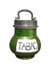 Pot à Tabac En Porcelaine De