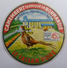 Etiquette ancienne camembert