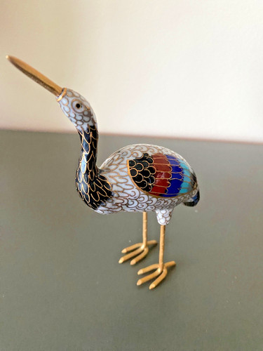 Oiseau émail cloisonné - émail,