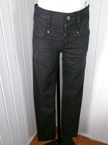 Pantalon jeans enduit noir