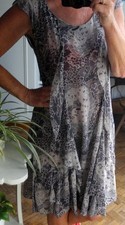 Robe  COMPTOIR DES COTONNIERS 40 + doublure combinette gris mauve parme violet