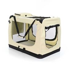 Fudajo Caisse transport pliable Beige Chien Chat XXL 90x63x63 cm Animal domestiq