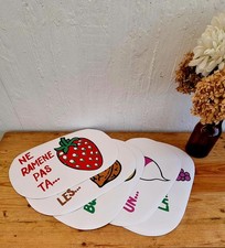 Lot de 5 sets de table kitsch