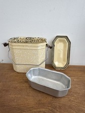 Ancienne Gamelle en tôle émaillée Écrue , Jaune Complète