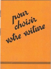 Catalogue brochure Citroën Traction 7cv / 11cv 10/1937 France