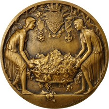 [#557161] France, Médaille, Pétanque, La Boule Rémoise, Reims, 1933, Margotin, MS(6